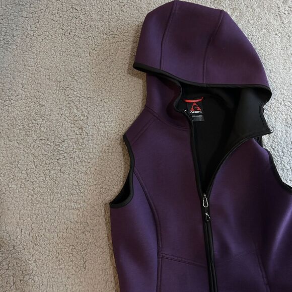 Gerry Women's Size Small Hooded Sleeveless Vest Purple Outerwear Athletic Zip - Picture 4 of 15